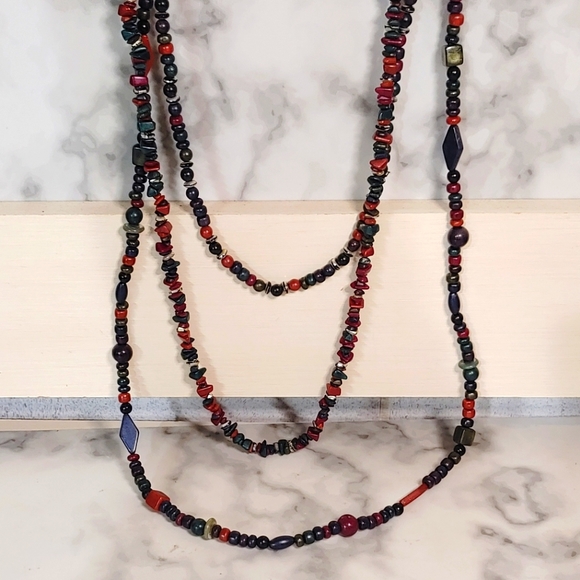 Colorful Layered Necklace Set - Picture 2 of 5